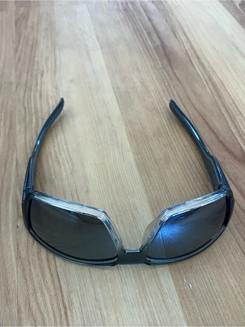 Bomber Polarized Shield Sunglasses; 3 Knicks on Right Lense-See Last Photo